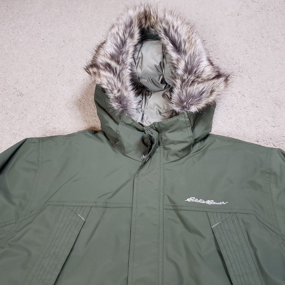 Eddie Bauer Mens Superior Down Parka Dark Loden (Green) 3XLT Weatheredge - Picture 6 of 16